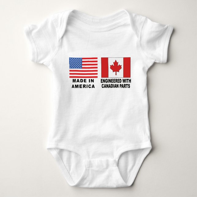 Bebê canadense do t-shirt (Frente)