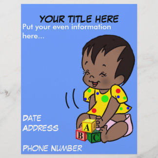 Bebê Cartoon para Personalizar - Folheto