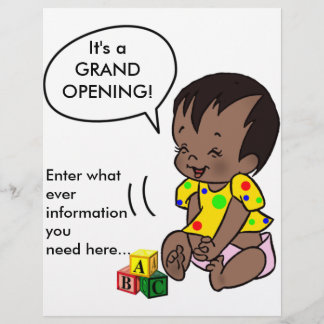 Bebê Cartoon para Personalizar - Folheto