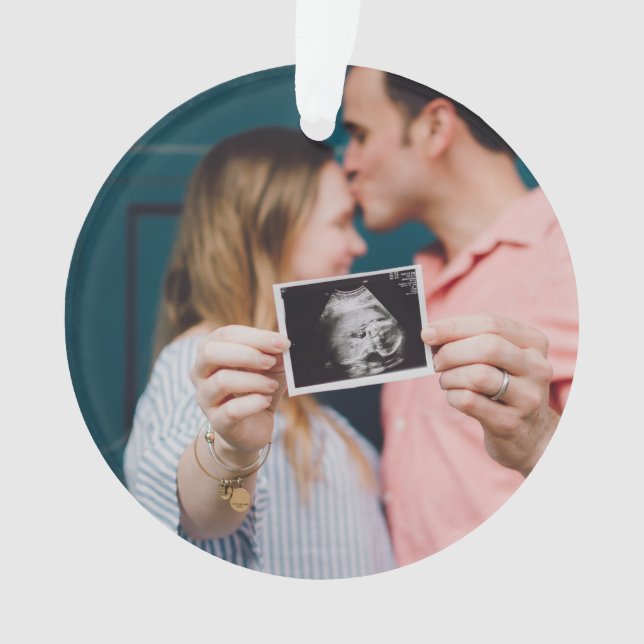 Bebê chegando em breve - Enfeites de natal persona (Frente)