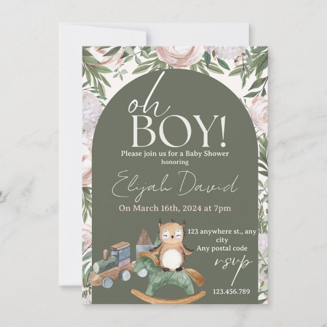 Bebê coruja com choo Choo (Frente)