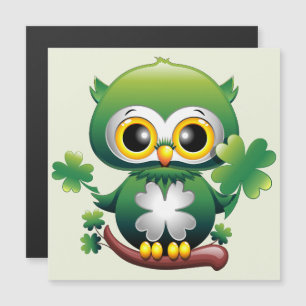 Bebê Coruja Fofo St Patrick Desenho Animado