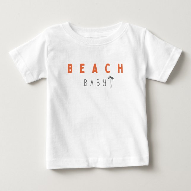 bebê da praia. Baby T-Shirt (Frente)