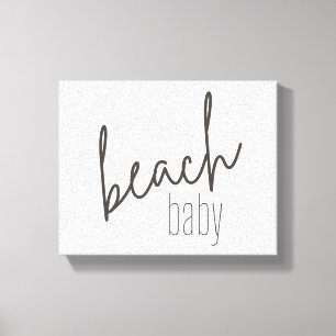 bebê da praia. Canvas esticada