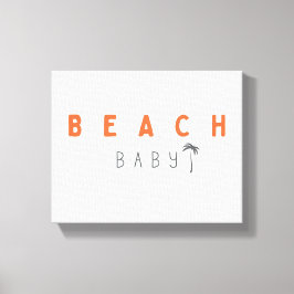 bebê da praia. impressão em canvas esticado