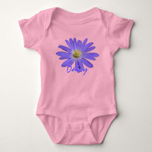 Bebê Daisy Creeper Orgânico Flor Roxa Top Bebê
