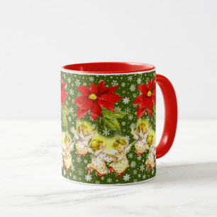 Bebê dança anjos canoa caneca natalina