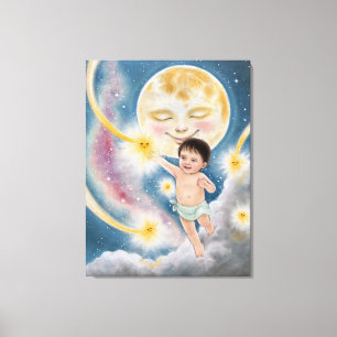 Bebê das canvas da lua