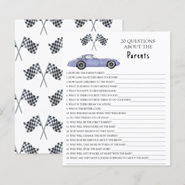 Bebê de corridas aquáticas - jogos sobre os pais (Frente/Verso)