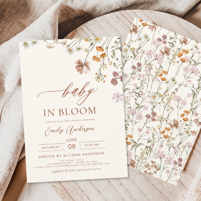 Bebê de flor selvagem no Bloom Chá de fraldas Terr (Criador carregado)