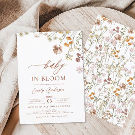 Bebê de flor selvagem no Bloom Chá de fraldas Terr