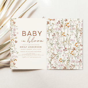 Bebê de flor selvagem no Bloom Chá de fraldas Terr
