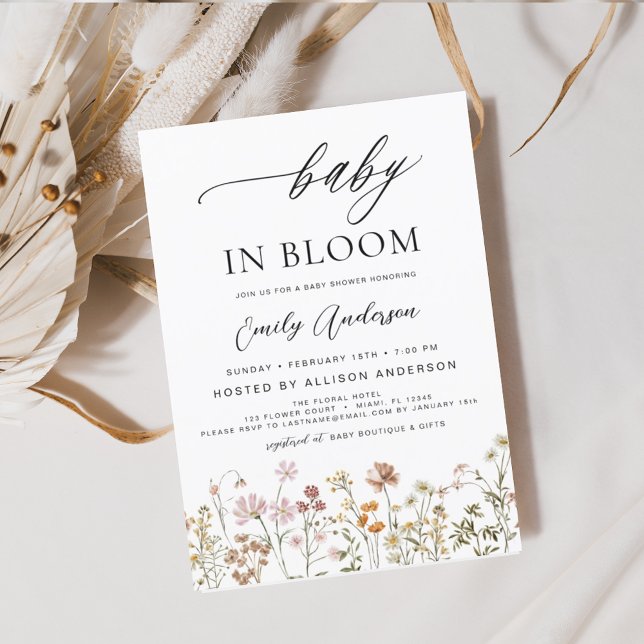 Bebê de flor selvagem no Bloom Chá de fraldas Terr (Criador carregado)