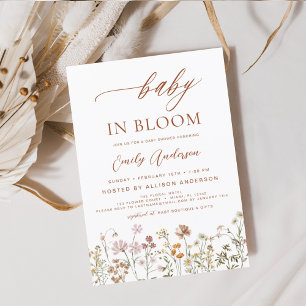 Bebê de flor selvagem no Bloom Chá de fraldas Terr