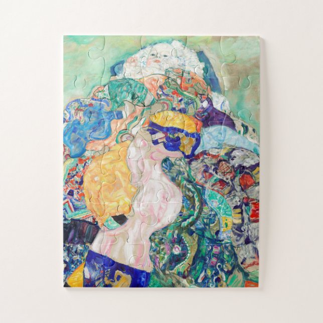 Bebê de Gustav Klimt pintando a Quebra-cabeça de A (Vertical)