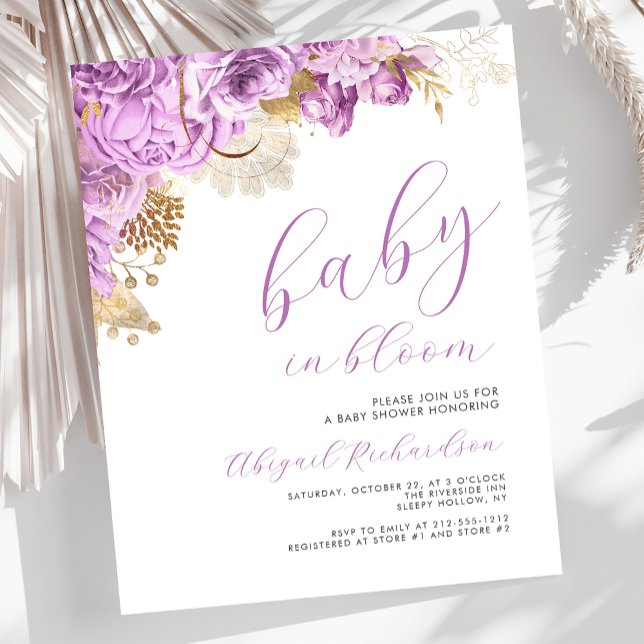 Bebê de Orçamento em Bloom Lilac Chá de fraldas Fl (Criador carregado)