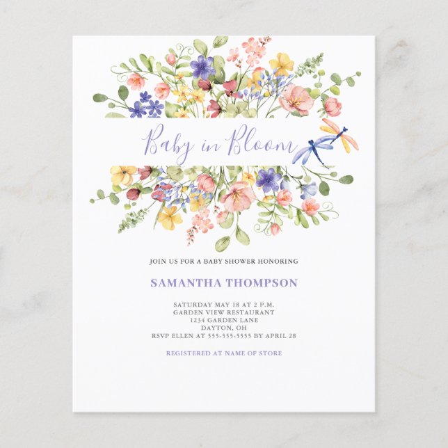 Bebê De Orçamento No Sangue, Rosa, Chá Floral Conv (Frente)