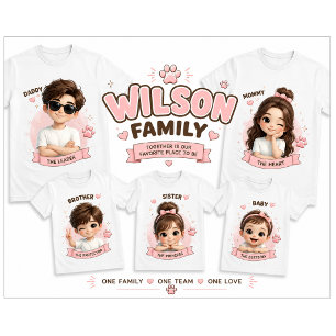 Bebê - Design de Camiseta de Família Fofo