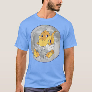 Bebê Dino Dinossauro Na Camisa Da Lua Espacial