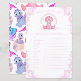 Bebê Dinossauro Rosa Desembaralhe as Palavras Jogo