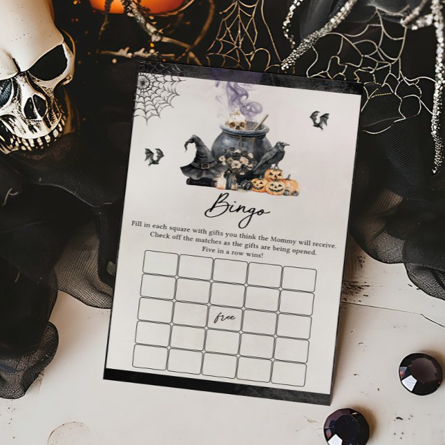 Bebê do Caldeirão de Bruxa está Preparando Jogos d (A Baby is Brewing Halloween Baby Shower Bingo Game)