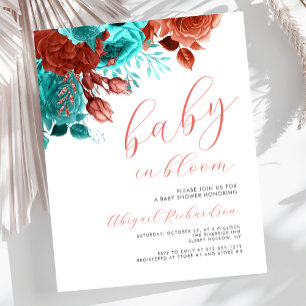 Bebê do Orçamento no Bloomal Coral Chá de fraldas