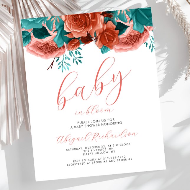 Bebê do Orçamento no Bloomal Coral Chá de fraldas  (Criador carregado)