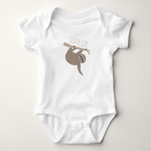 Bebê do t-shirt da vida da preguiça