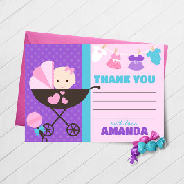 Bebê Doll Obrigado Cartões com Envelopes
