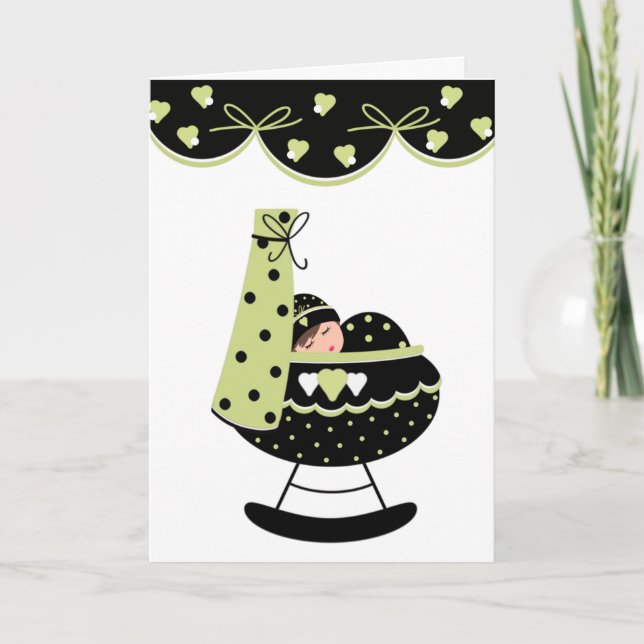 Bebê Dormindo Novo Cartão Saudação (Frente)