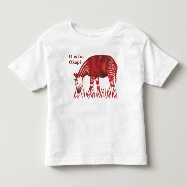 Bebê dos trabalhos de arte do Okapi e t-shirt dos (Frente)