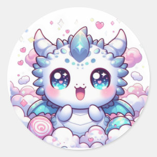 Bebê Dragão Fofo Kawaii Adesivo de Fantasia