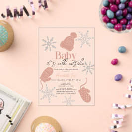 Bebê É Frio Fora do Chá de fraldas Rosa