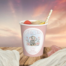 Bebê Elefante Um Pequeno Chá Floral De Miúda De Am