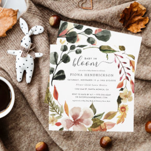 Bebê em Bloom Chá de fraldas Florais do outono