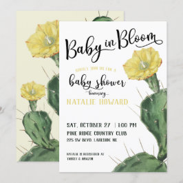 Bebê em Bloom - Convite para Chá de fraldas Sucule