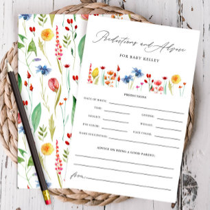 Bebê em Bloom Previsão de Bebês e Cartão de Docume