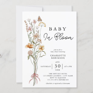 Bebê Em Bloom Primavera Floral Convite Para Chá de