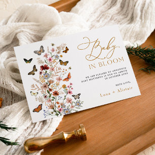 Bebê em Bloom Wildflower Anúncio de Gravidez