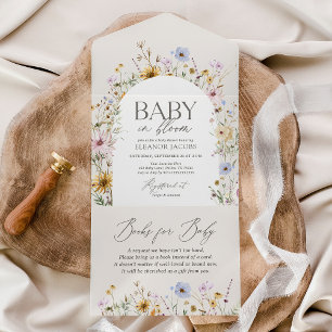 Bebê em Bloomb Primavera, Chá de fraldas de flor s