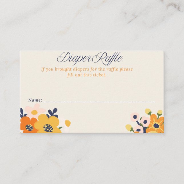 Bebê em Fralda de Sangue Cartões Raffle (Frente)