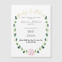 Bebê em Sangue - Floral Watercolor E Cartão Dourad