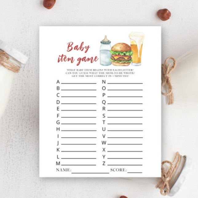 Bebê está criando chá de fraldas de cerveja Jogo d (Criador carregado)