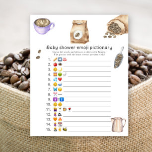 Bebê está criando o jogo Emoji do chá de fraldas