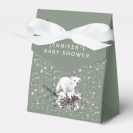 Bebê está frio fora da caixa de favor do chá de fr