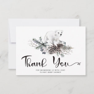 Bebê está frio fora do cartões de agradecimentos d