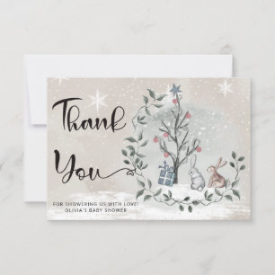 Bebê está frio fora do cartões de agradecimentos d