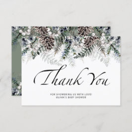 Bebê está frio fora do cartões de agradecimentos d