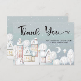 Bebê está frio fora do cartões de agradecimentos d