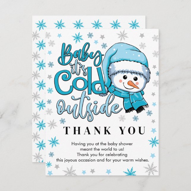 bebê está frio lá fora, obrigado, cartas (Frente/Verso)